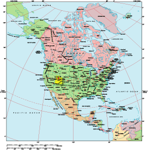 Landkarte Nordamerika