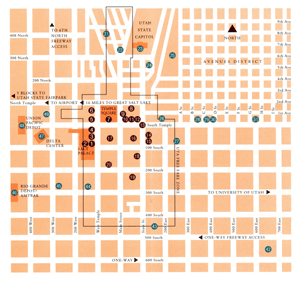 Stadtplan SLC Downtown