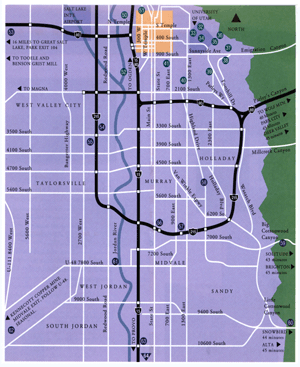 Stadtplan SLC Downtown